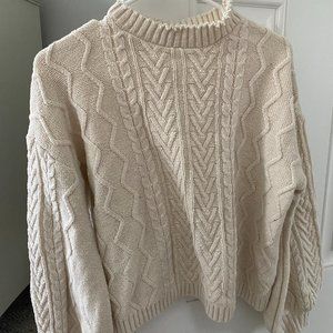 SHEIN White-Knit Sweater